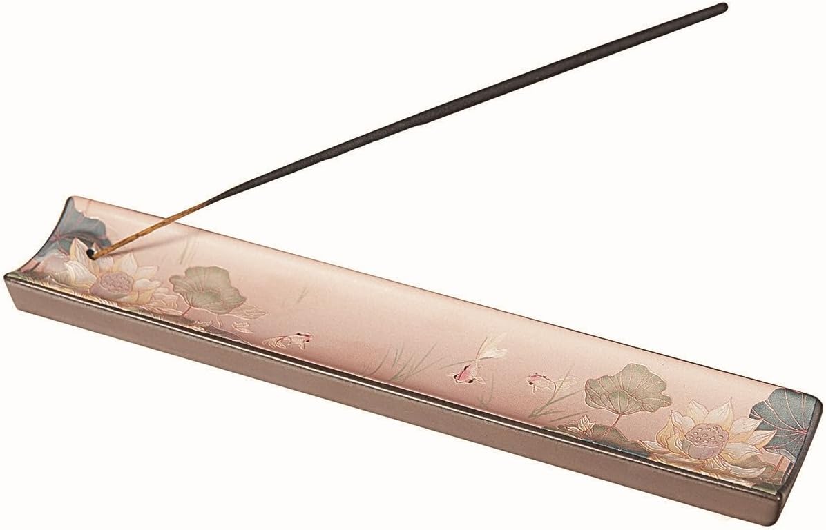 Incense Holder for Sticks, Ceramic Incense Burner with Ash Catcher, Aesthetic Decor for Home, Room & Office, Unique Gifts for Housewarming Yoga, Meditation & Spa (Goldfish)