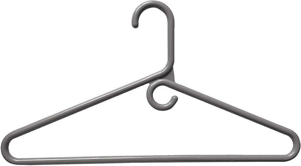 Clothes Hangers 10 Pack Plastic - Heavy Duty Space Saving Coat, Velvet Hangers, Pant Hangers for Closet Organization - Durable Non-Slip, Grey Wardrobe Essentials Bulk Storage