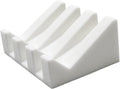 Silicone Soap Dish, Bar Soap Holder for Shower Bathroom, Kitchen, Bathtub, Self Draining Waterfall Drying Tray Keep Soap Bars Dry Clean & Easy Cleaning (White)