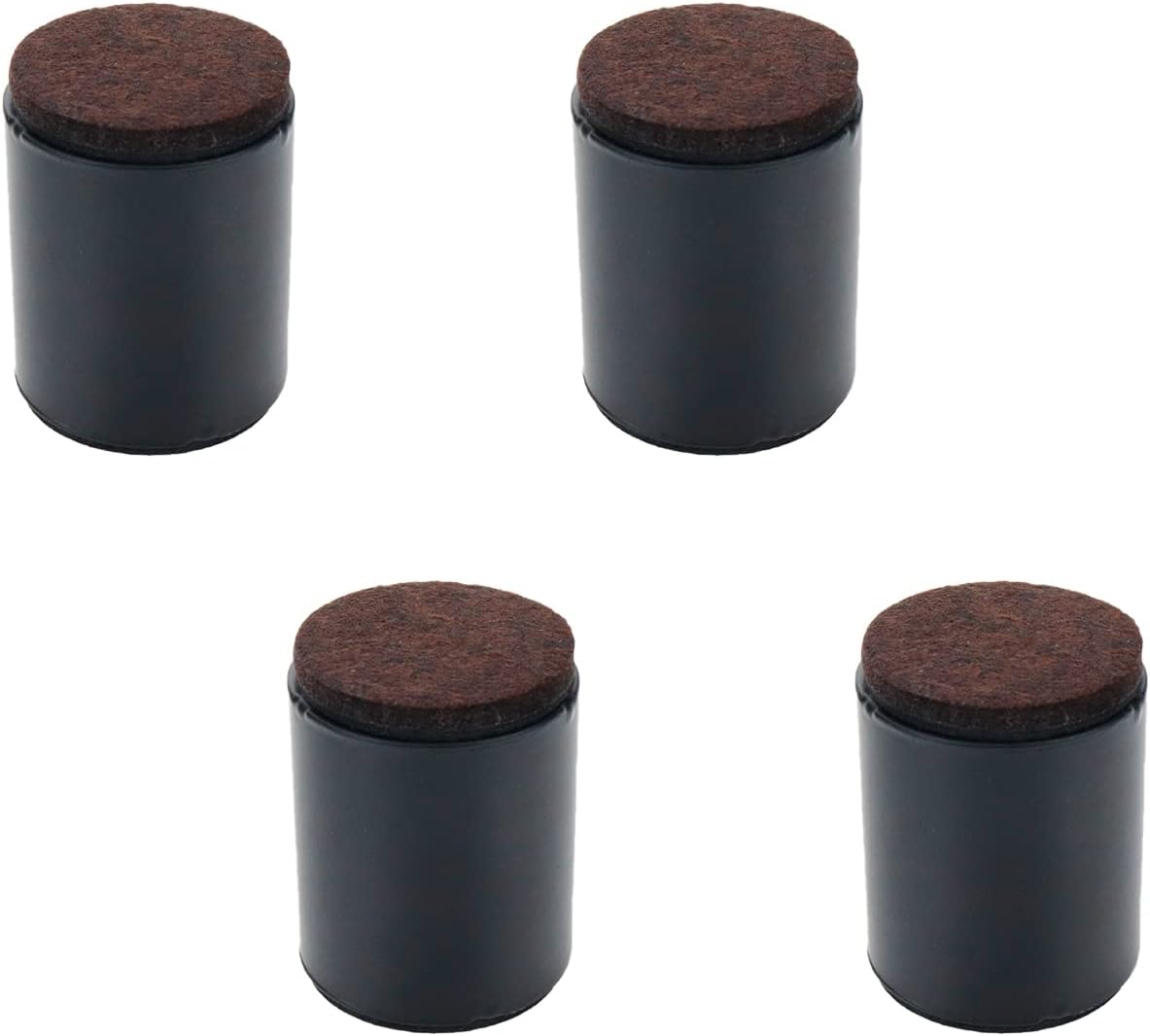 2" Self Adhesive Bed and Furniture Risers,Round Black 1.57"x2.05"