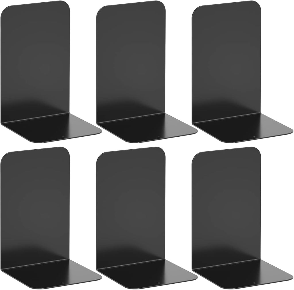 VFINE 3 Pairs Book End, Bookends for Shelves, Book Stopper for Heavy Books
