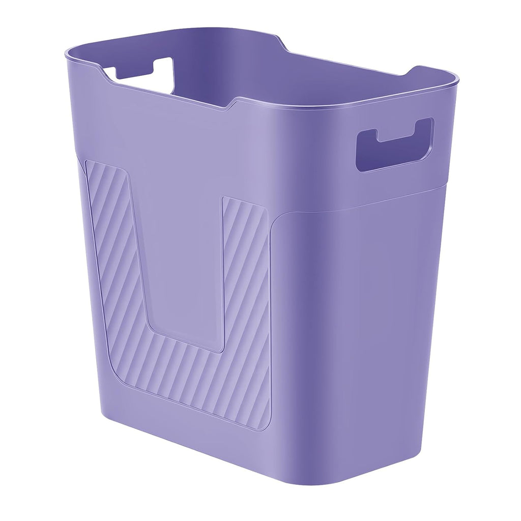 Small Purple Trash Can Wastebasket 2.2 Gallon Badroom Garbage Can