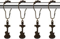 12Pcs Vintage Guitar Shower Curtain Hooks for Bathroom Shower Rod