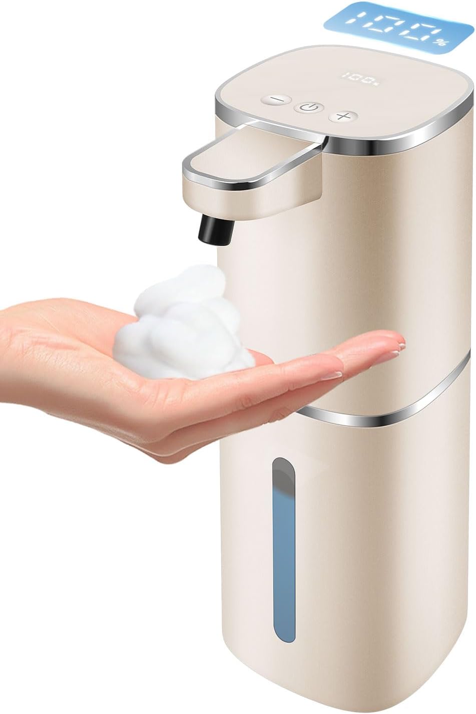 Automatic Foaming Soap Dispenser Touchless, Digital Display, Rechargeable