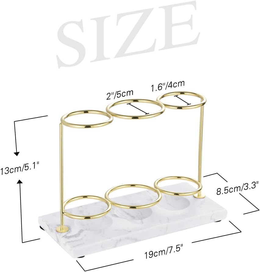 Emibele Electric Toothbrush Holder, 3 Slots 2-Layer Gold Toothbrush Holder