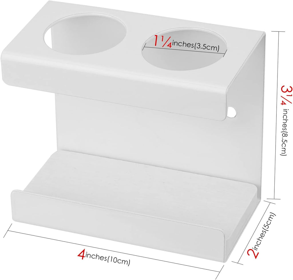 Adorila Electric Toothbrush Holder Wall Mount 2-Slot, White
