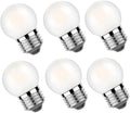 G40 E26 LED Bulbs, 1.5W Low Watt, 2700K Warm White, Night Light, 6Pack