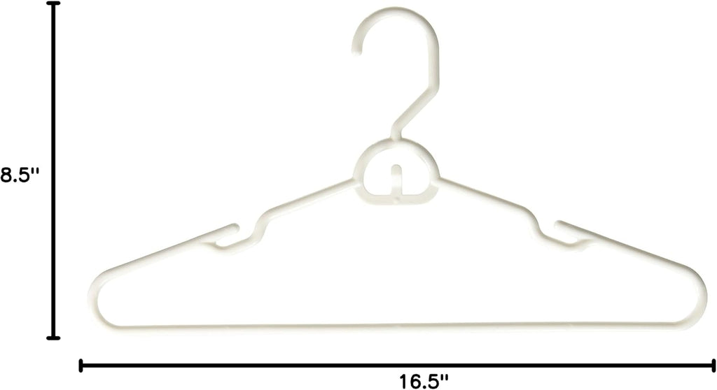 Heavy Duty Tubular Hanger with Attachable Hook , White 6pk