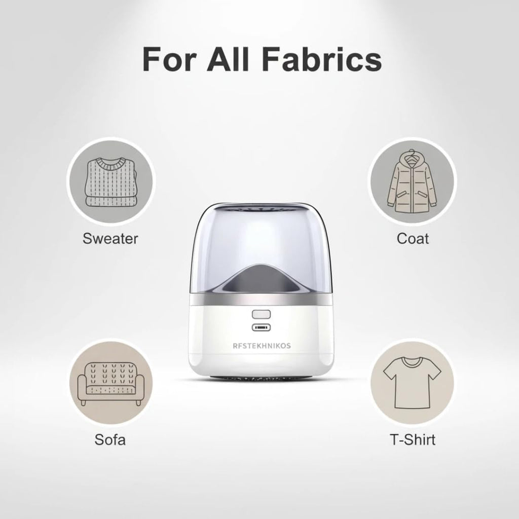 Electric Fabric Shaver – USB Rechargeable Lint Remover with 6 Blades, Safe for All Fabrics, Clothes, Sweater, Sofa & Furniture – Portable Pilling Remover for Home & Travel (Black)