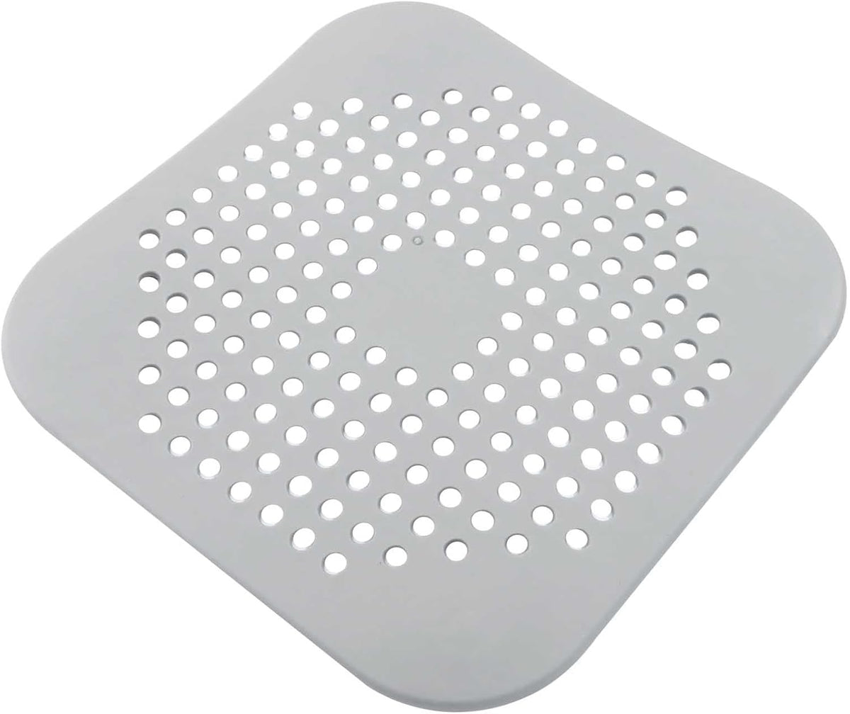Silicone Hair Drain Catcher, Grey, 2 Pack