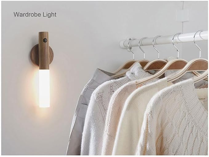 Wood Motion Sensor Night Light RGB Walnut Stairway(Walnut)