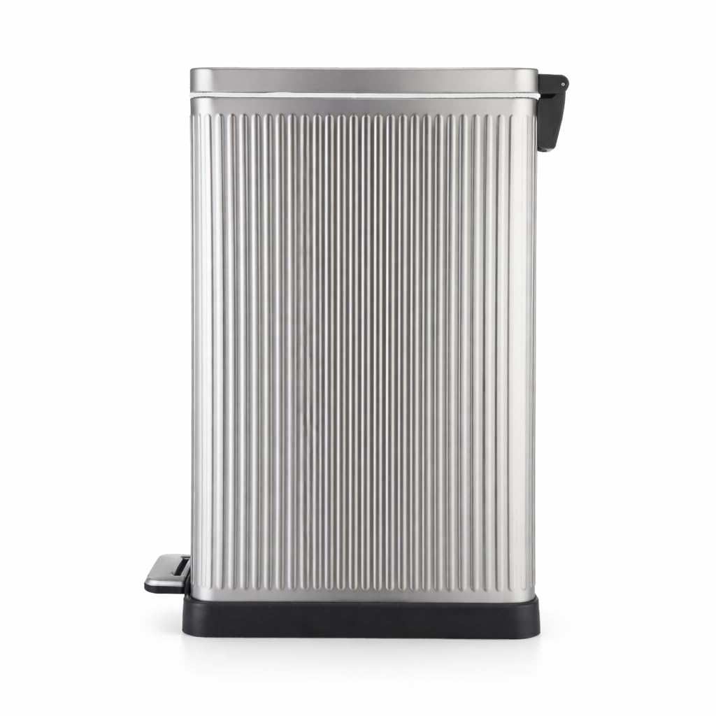 Home Zone Living 12 Gallon Kitchen Trash Can with Slim Fit Design