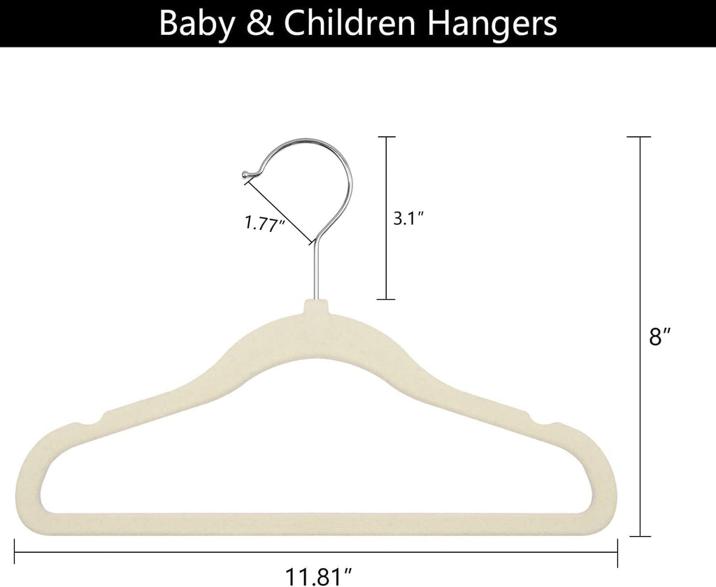 GoodtoU Velvet Baby Clothes Hangers 20 Pack 11.8 Inch Beige