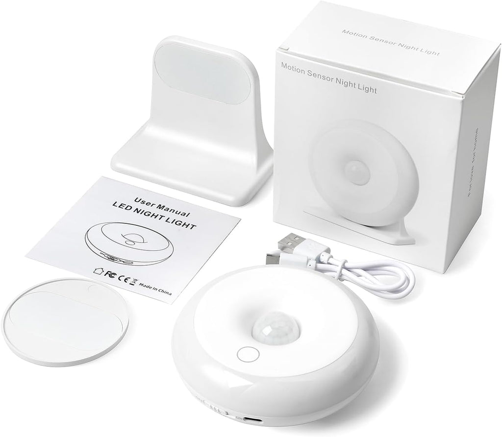 WADERA Rechargeable Motion Sensor Night Light, Motion-Activated NightLight