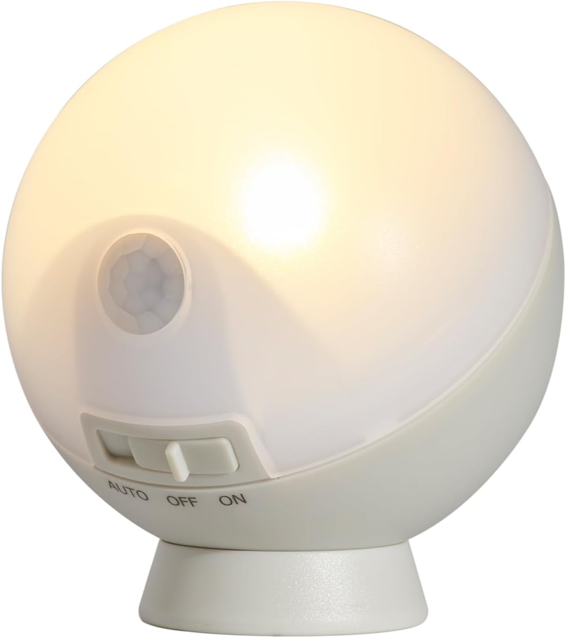 Musashi Night Light Motion Sensor Indoor Portable Light Battery Powered Night Light Sphere Pearl Gray WSL-001PG