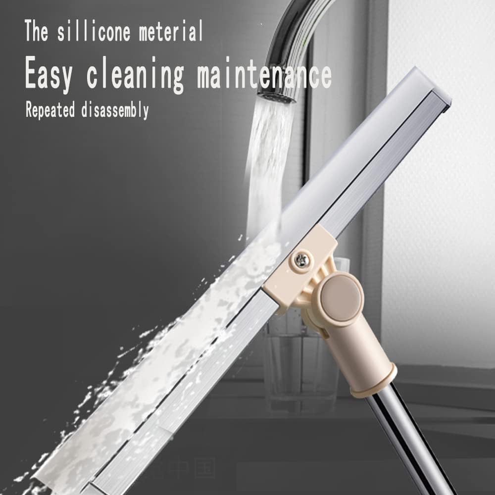 65" Adjustable Floor Squeegee Broom,Heavy-Duty,Wet/Dry for All Floors