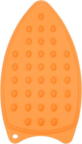 PATIKIL Silicone Iron Rest Pad, Multipurpose Hot Heat Resistant Iron Rest Plate Protective Pad for Ironing Board Hot Resistant Steamer Steam Compact Mat, Orange