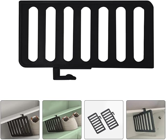 PRETYZOOM Shoe Rack Divider for Shoe Cabinet Closet Shelf Divider with Flip Stopper Anti-Tip Organizer for Entryway Storage 2 Pack 6.57 X 3.30 X 0.19 in