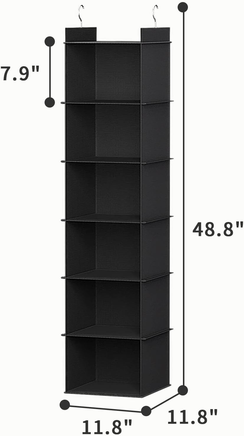 YOUDENOVA Hanging Closet Organizer, Closet Organizers and Storage, Black