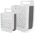 Laundry Basket Hamper,Hanging Wall Collapsible Laundry with Handle,Space-Saving Foldable Storage Dirty Washer Organizer Bin Multi-function Container Waterproof Durable,Set of 2(XL&M)