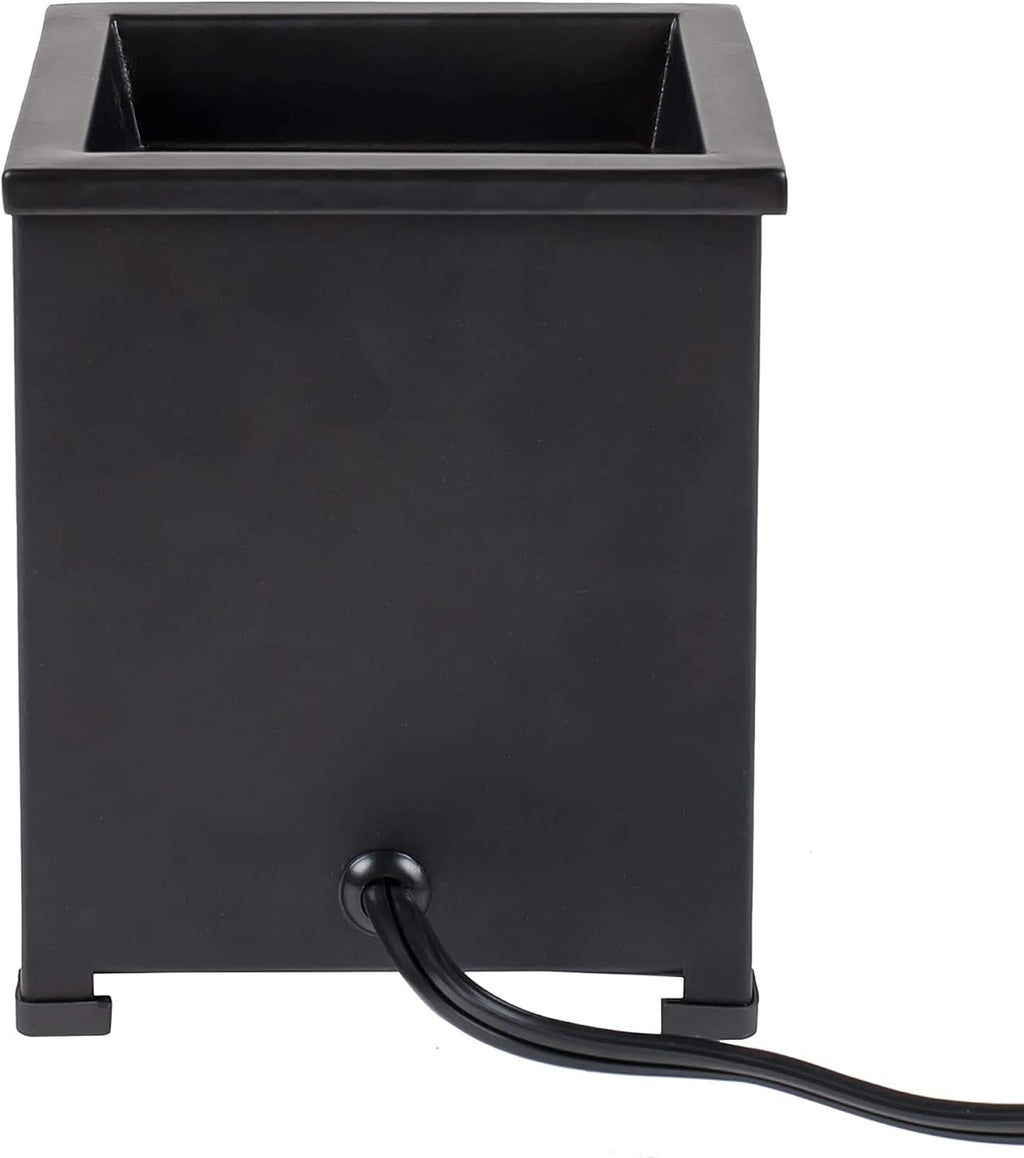 Elanze Designs Family Rules Love Each Other Dream Big Black Metal Electrical Wax Tart & Oil Glass Lantern Warmer