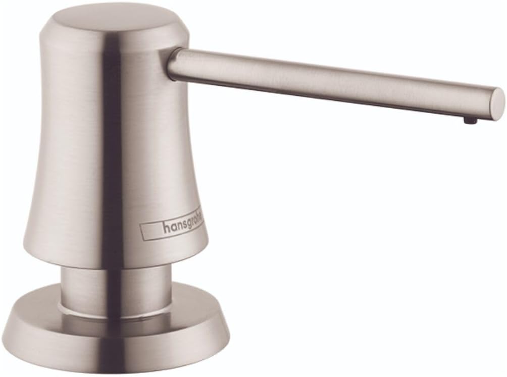hansgrohe 4796800 Joleena Soap Dispenser in Steel Optic, 3-Inches Tall