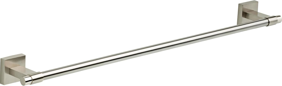 Franklin Brass Maxted (1-Pack) 24" Towel Rack for Bathroom, Satin Nickel Towel Bar for Bathroom Wall Towel Holder Rod Wall Mounted Bathroom Accessories MAX24-SN