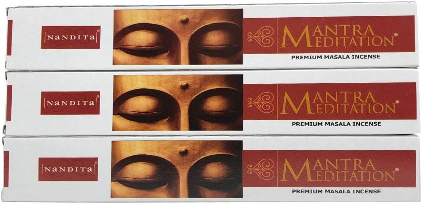 Nandita Mantra Meditation Premium Masala Incense Sticks - Pack of 3 (15 Gram Each)