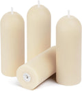 4-Pack 3.5"x1.3" Handmade Pure Beeswax Small Pillar Candles, Clean White