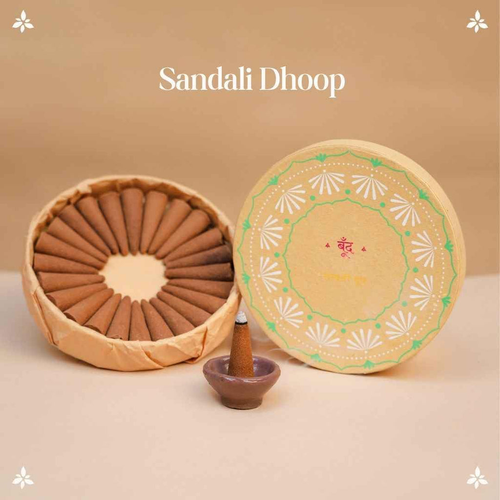 बूँद | Boond Fragrances Sandali Dhoop - Pure Sandalwood Incense Cones