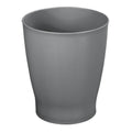 mDesign Round Plastic Bathroom Garbage Can, 1.25 Gallon Wastebasket, Garbage Bin, Trash Can for Bathroom, Bedroom, and Kids Room - Small Trash Can - Fyfe Collection - Charcoal Gray