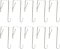10Pcs Z-Shape Over The Door Hooks, 5mm Silver