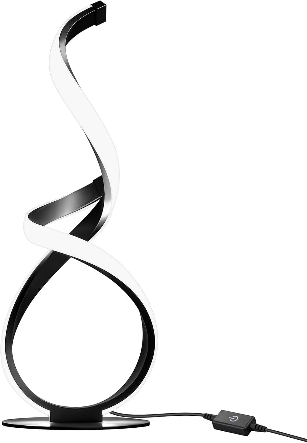 Modern Cool LED Table Lamp, Spiral Touch Control Desk Light
