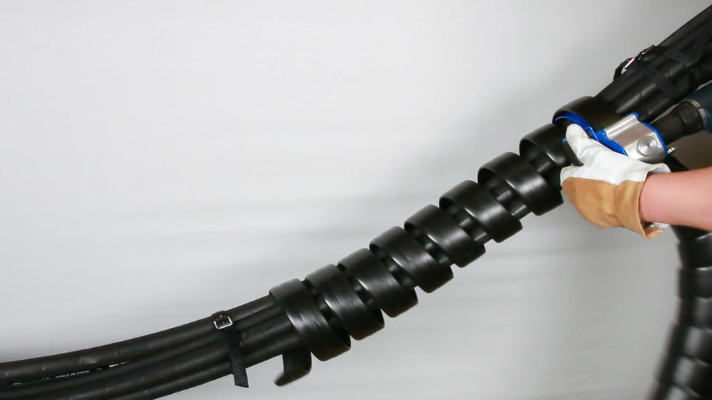 12PC25bk Pre-Cut Spiral Wrap Hose Protector, 3/8" I.D., 25' Length, Black