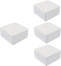 4PCS 1.2Inch Self-Adhesive Square Furniture Riser, White Carbon Steel Bed Table Sofa Lift Riser, Heavy Duty Couch Cabinet Riser, Adds 1.2 Inch Height with Felt Pad