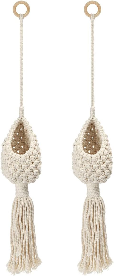 2 Pack Macrame Plant Hanger Hanging Planters Handmade Hanging Plant Holder