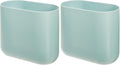 iDesign Small Slim Plastic Bathroom Trash Can, Blue, Waste Can (Pack of 2)