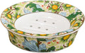 Floral Self Draining Soap Dish, Vintage Round Soap Tray(Style A)
