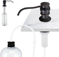 Brass Kitchen Soap Dispenser, Oil Rubbed Bronze in Sink Liquid Dish Soap Dispenser, Under Sink Hand Metal Dispenser Pump, 47.2" Silicone Long Tube for 0.79 "- 1.38" Bottle Mouths
