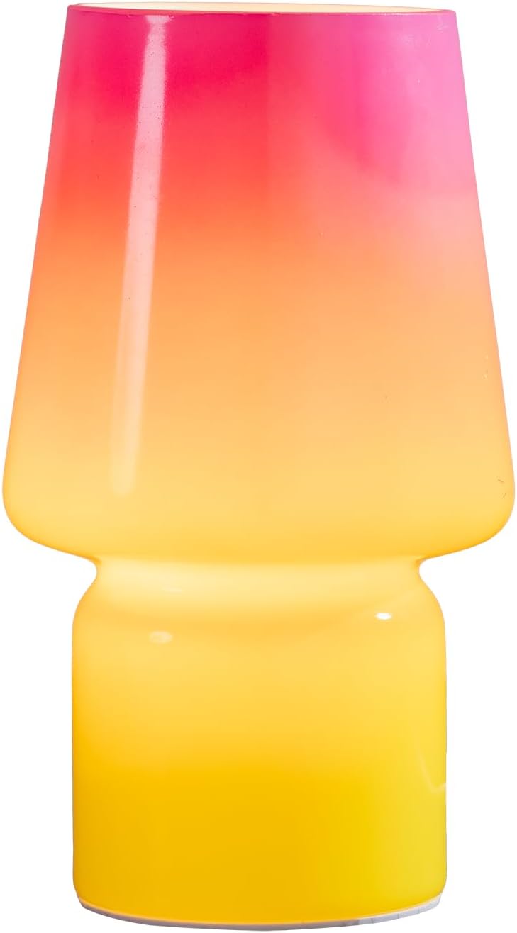 Mushroom Lamp,Mother's Day Gifts,Small Table Lamp,Cute Nightstand Kitchen Mini Lamp,Glass Table Lamp,Suitable for Bedrooms, Kitchens, Living Rooms, Bedside, Girl Gifts（Pink Gradient）