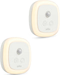 YELKO LED Nightlights Plug into Wall, Motion & Dust to Dawn Sensor, 2-Pack