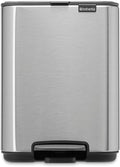 Brabantia Bo XS Step-On Trash Can | 1.1 Gal / 4L | Matt Steel Fingerprint Proof | Light-Pedal, Soft-Close, Bedroom, Bathroom, Nursery Trash Can, Removable Inner Bucket, Non-Slip Base | + Trash Bags
