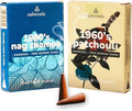 CALMVEDA Bohemian Incense Cones Bundle - 24 Inscents-Cones (Patchouli Incense & Nag Champa Incense Cones) Charcoal-Free & Handmade from Upcycled Sacred Flowers|Retro Meditation Combo Pack