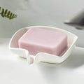 Zoeeker Soap Dish with Waterfall Design, Ceramic Soap Holder for Countertop