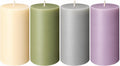 2×4 Inch Morandi Muted Neutral Pillar Candles for Home