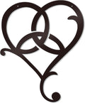 Bnesi Infinity Heart Metal Wall Art Love Signs for Home Decor Black Wall Decor Above Bed Wall Decor Minimalist Wall Art for Living Room Bedroom Bathroom Kitchen (Style L)