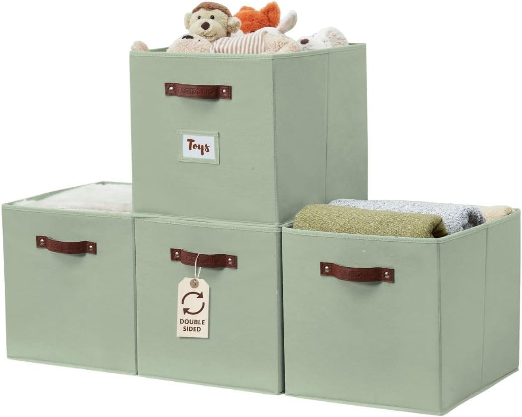 DECOMOMO Storage Bins, Storage Baskets for Shelves