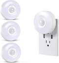 CREWEEL Night Light Plug in, Bright Motion Sensor Nightlights (200 Lumens), Smart LED Night Lights Plug Into Wall, Ideal for Bathroom, Hallway, Garage (Cool White 4Pack)