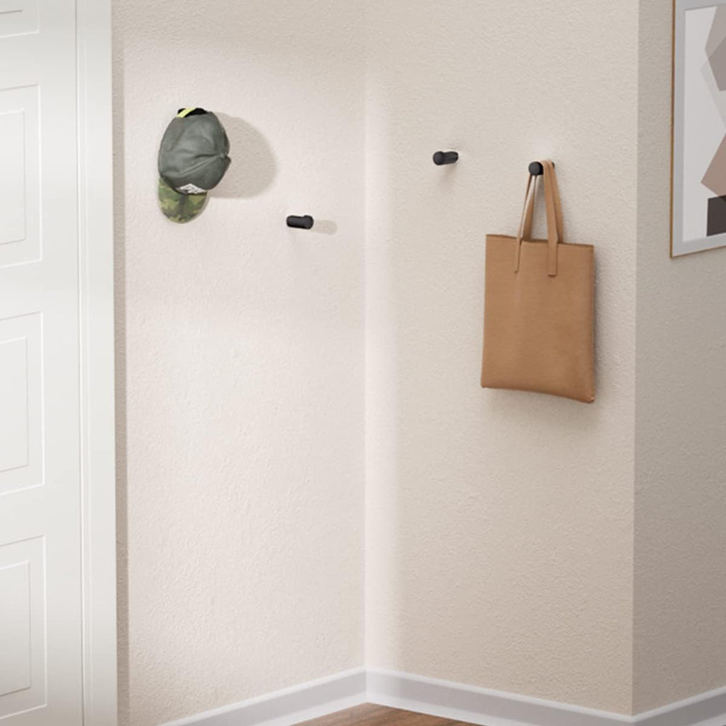 COCOYA 4 Pack Metal Coat Hooks Wall Mounted Minimalist (1.2" Diameter)