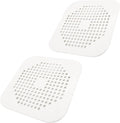 Square Drain Cover for Shower 5.7-inch TPR Drain Hair Catcher 2 Pack(White)